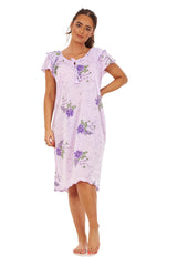 Ladies Short Cotton Jersey Nightdress