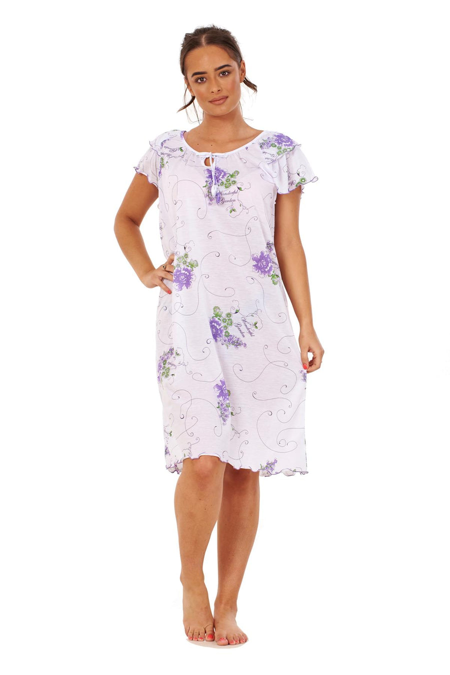 Ladies Short Cotton Jersey Nightdress