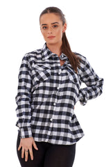 Brushed Cotton Checked Shirt Womens