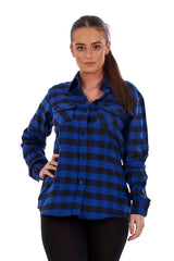 Brushed Cotton Checked Shirt Womens
