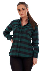 Brushed Cotton Checked Shirt Womens