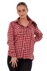 Brushed Cotton Checked Shirt Womens