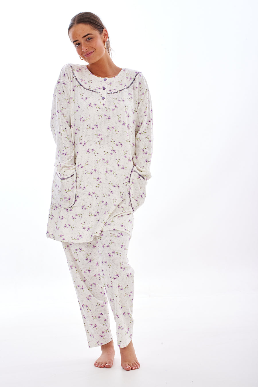 Women's Jersey Pyjamas Set Cotton PJs