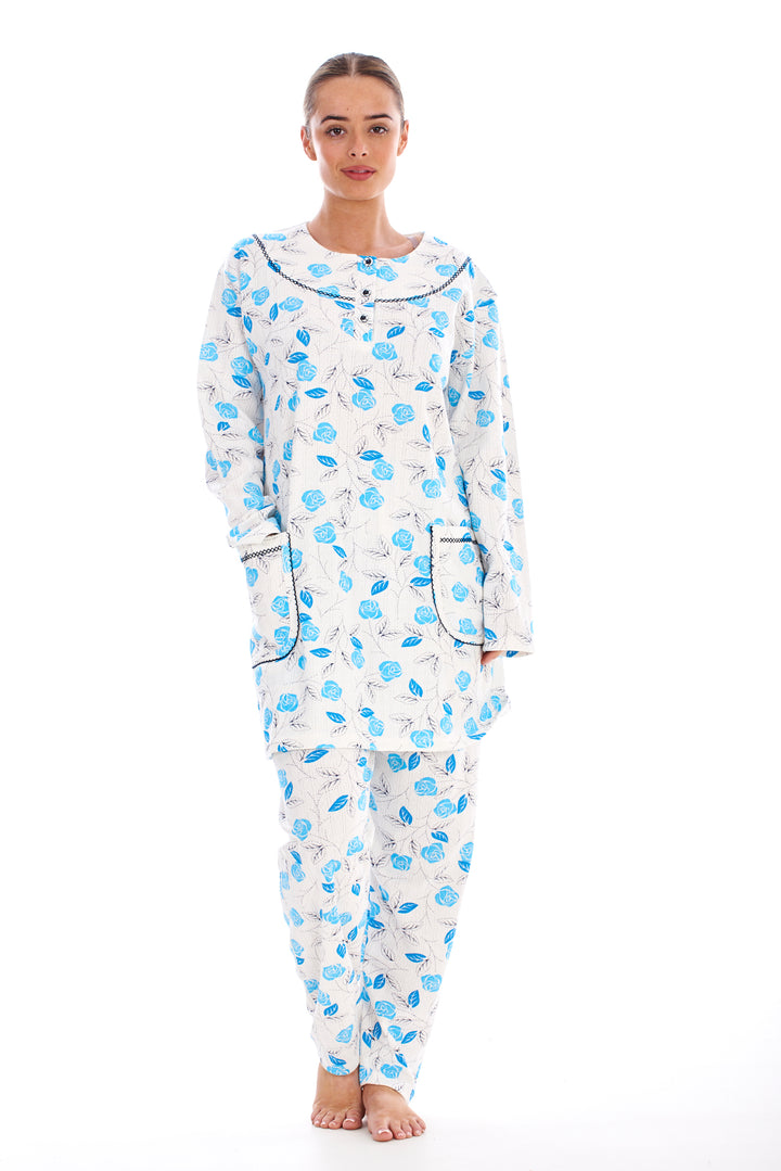 Pocket Thermal PJs Womens Jersey Cotton