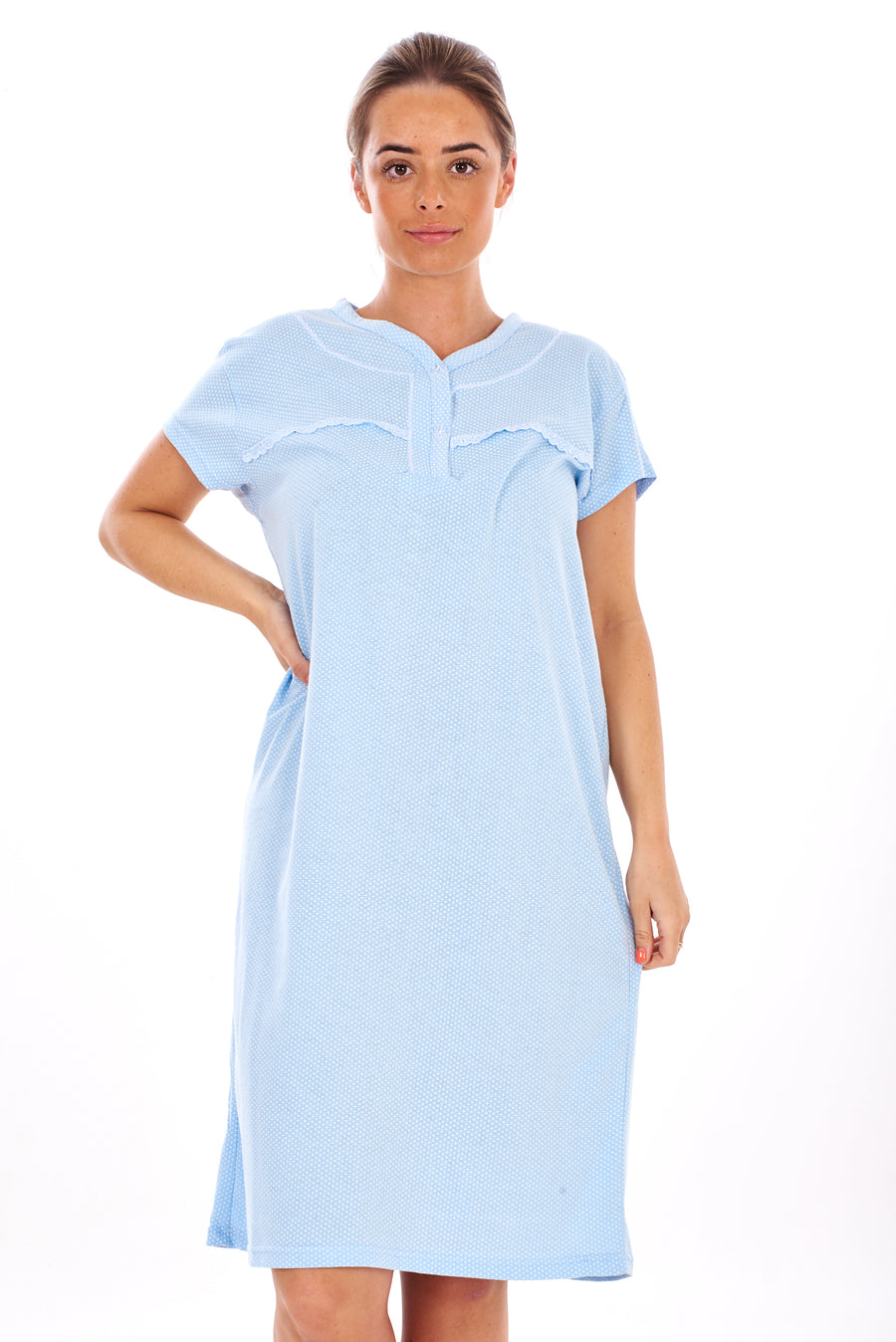 Womens Nightshirts Pure Cotton Polka