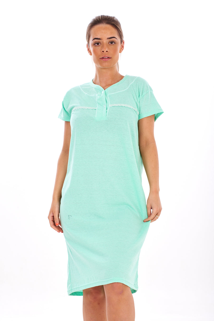 Womens Nightshirts Pure Cotton Polka