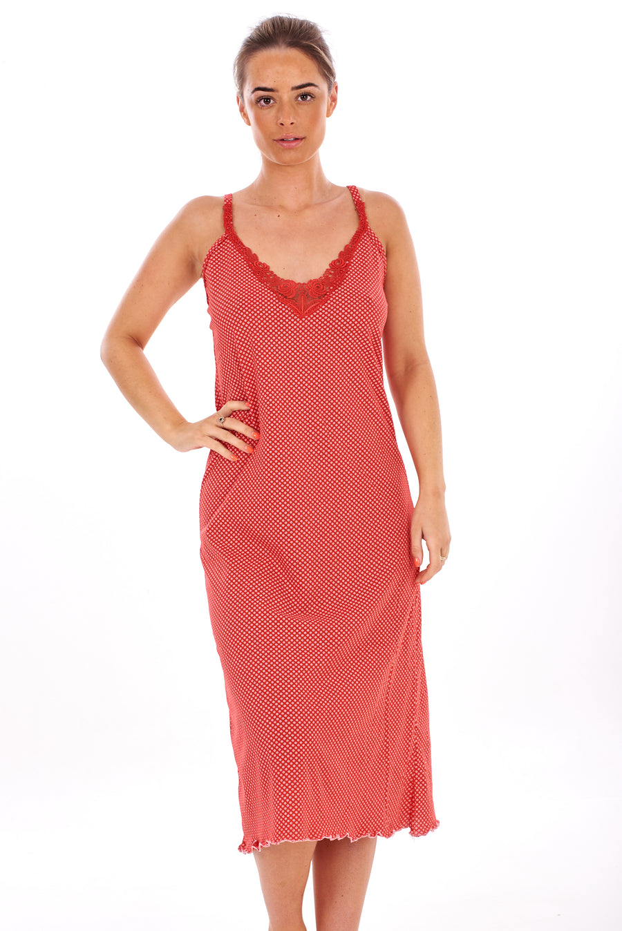 Cotton Thin Strap Chemise Nighties