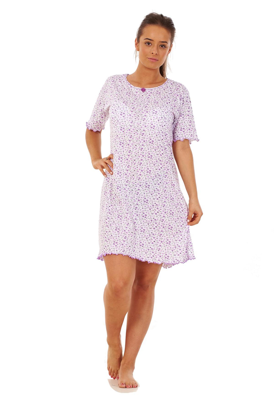 Summer Nighties Short Sleeve Floral