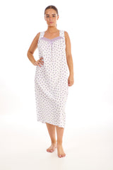 Womens Cotton Long Lace Nightdress