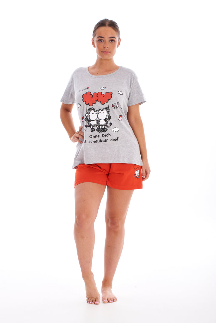 Ladies Cotton Shorts & T Shirt Pyjama