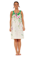 Floral Nightgown Thin Cotton Strap