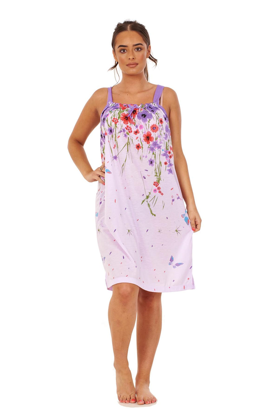 Floral Nightgown Thin Cotton Strap