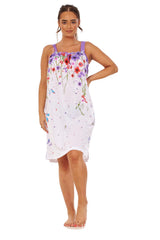Floral Nightgown Thin Cotton Strap