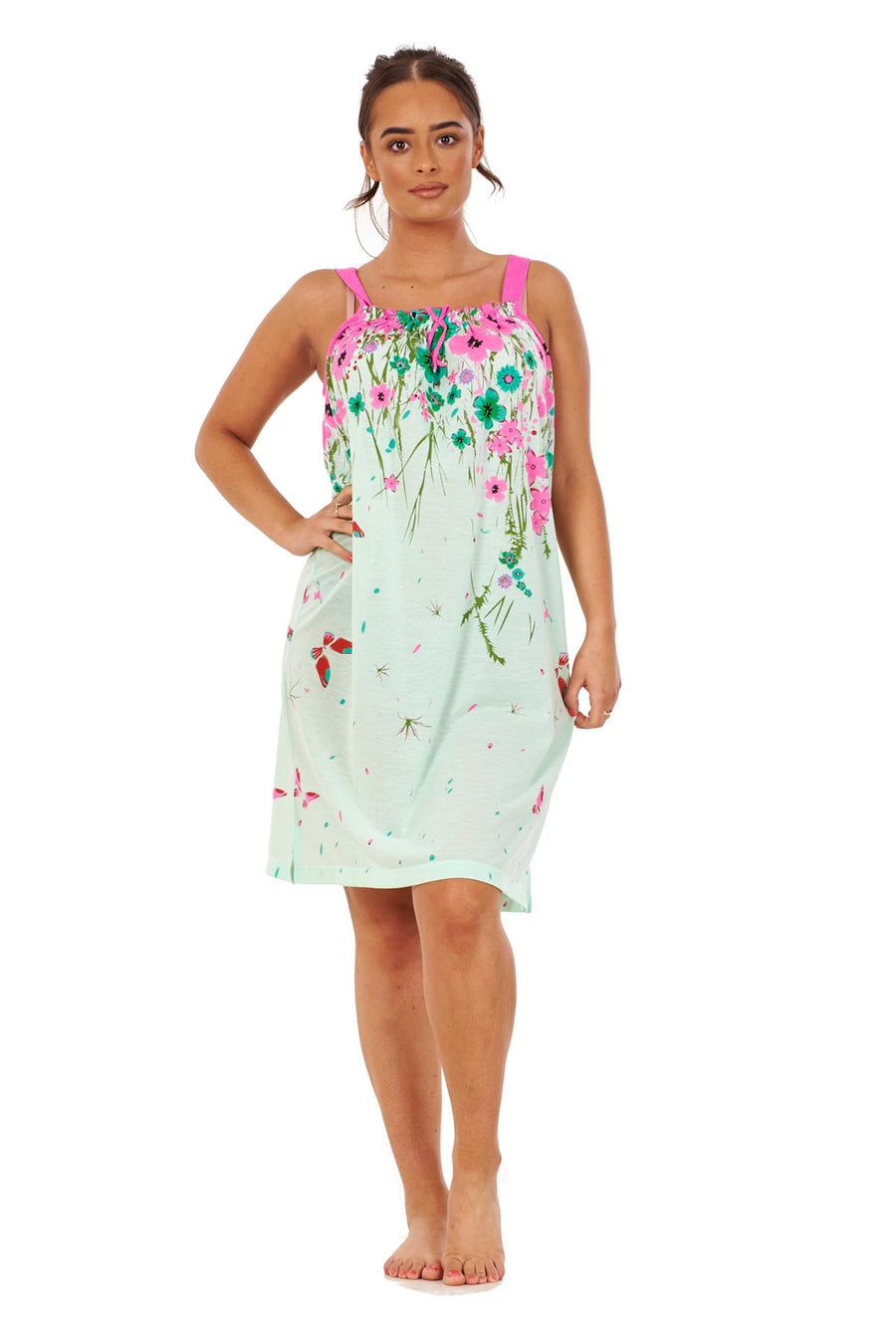 Floral Nightgown Thin Cotton Strap