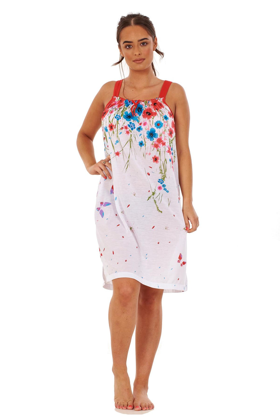 Floral Nightgown Thin Cotton Strap