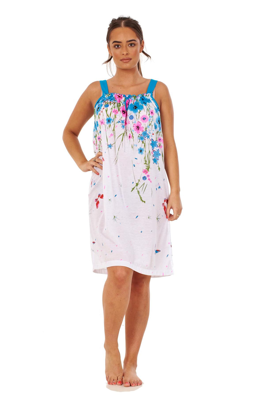 Floral Nightgown Thin Cotton Strap