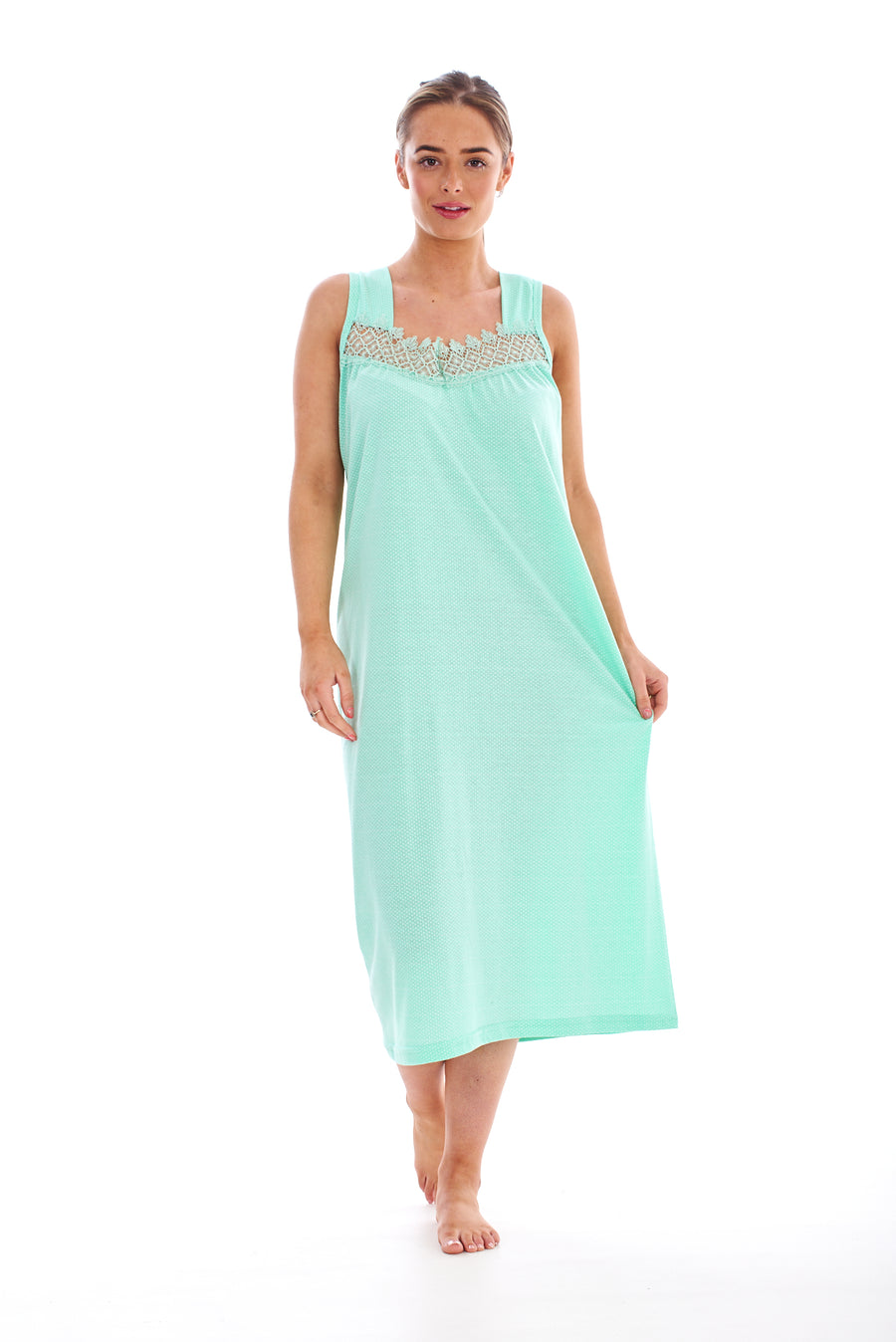 Long Sleeveless Nighty with Straps