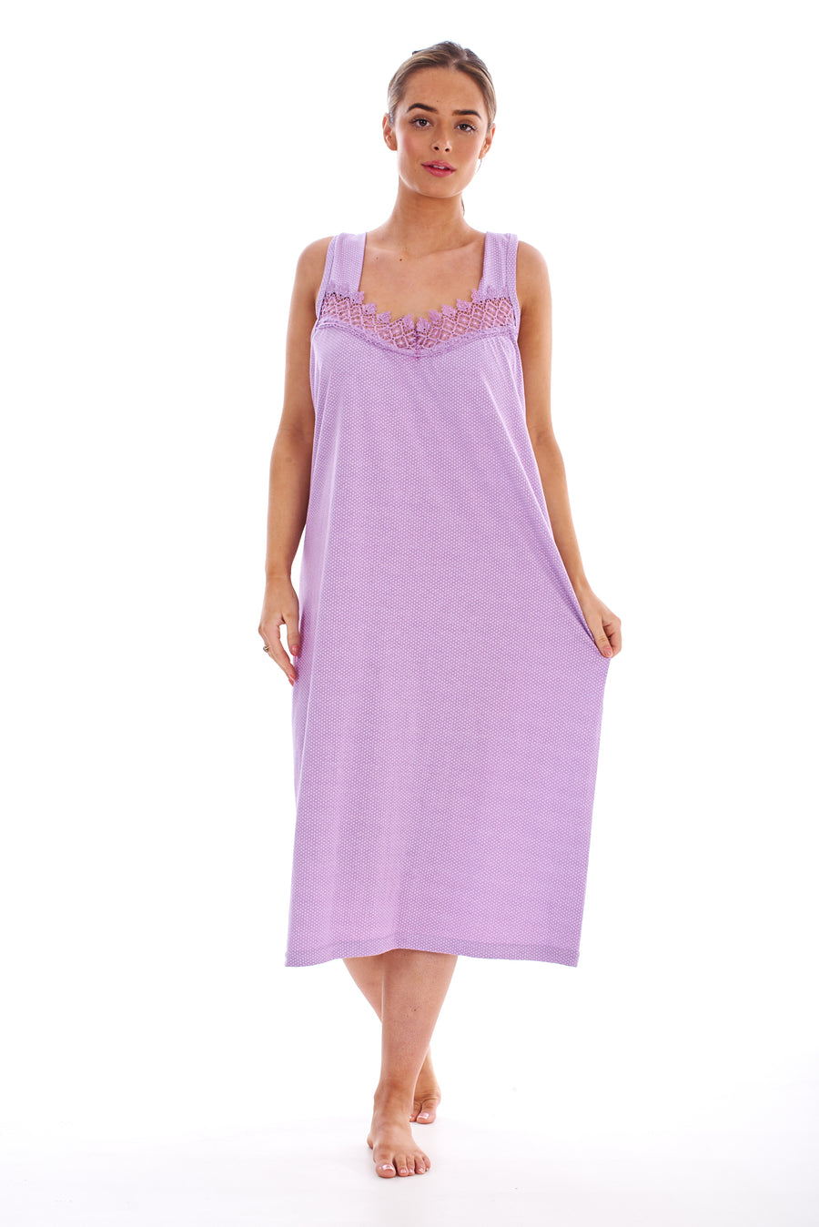 Long Sleeveless Nighty with Straps