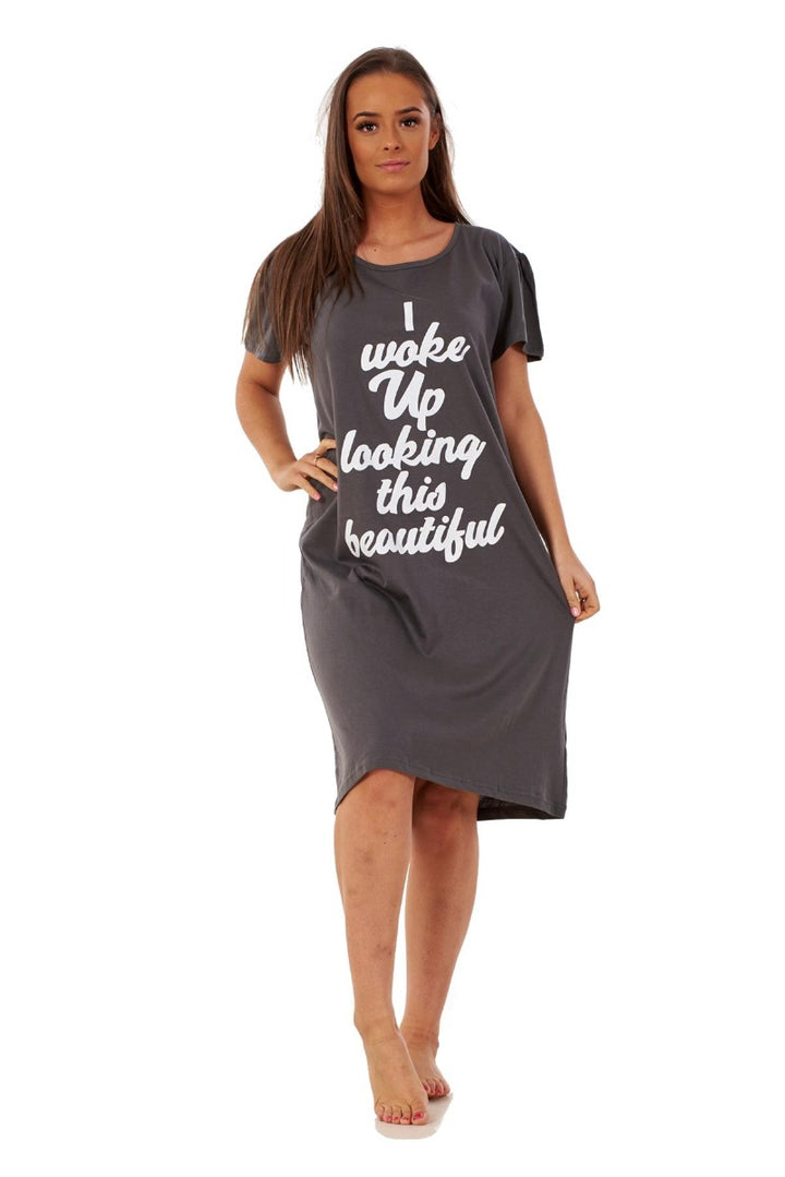 Womens Cotton Nightshirts Printed