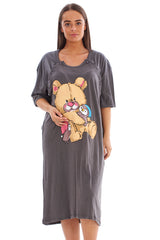 Maternity Nightie Button Up Cotton