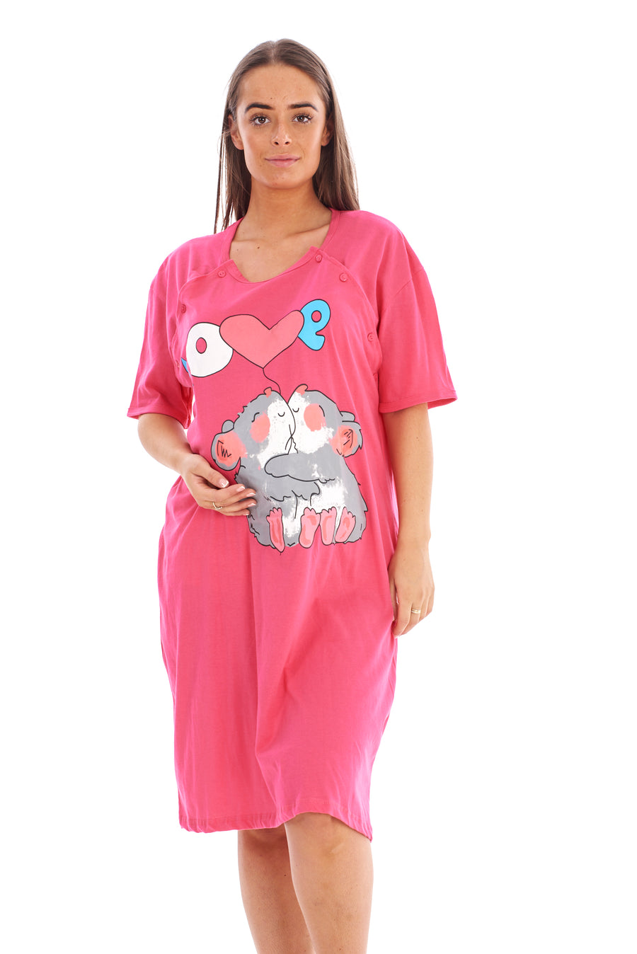 Maternity Nightshirt Button Up