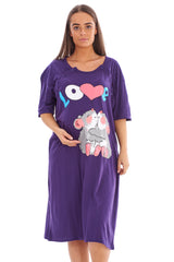 Maternity Nightshirt Button Up