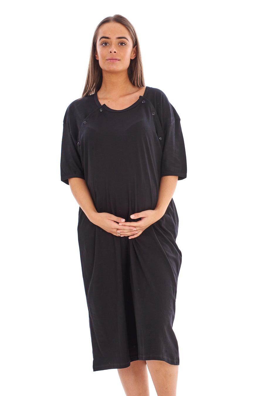Button Up Nursing Nightie Cotton