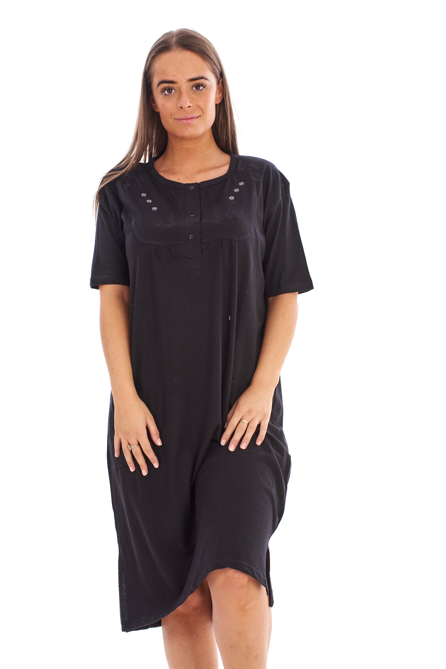 Jersey Cotton Embroidered Nightdress