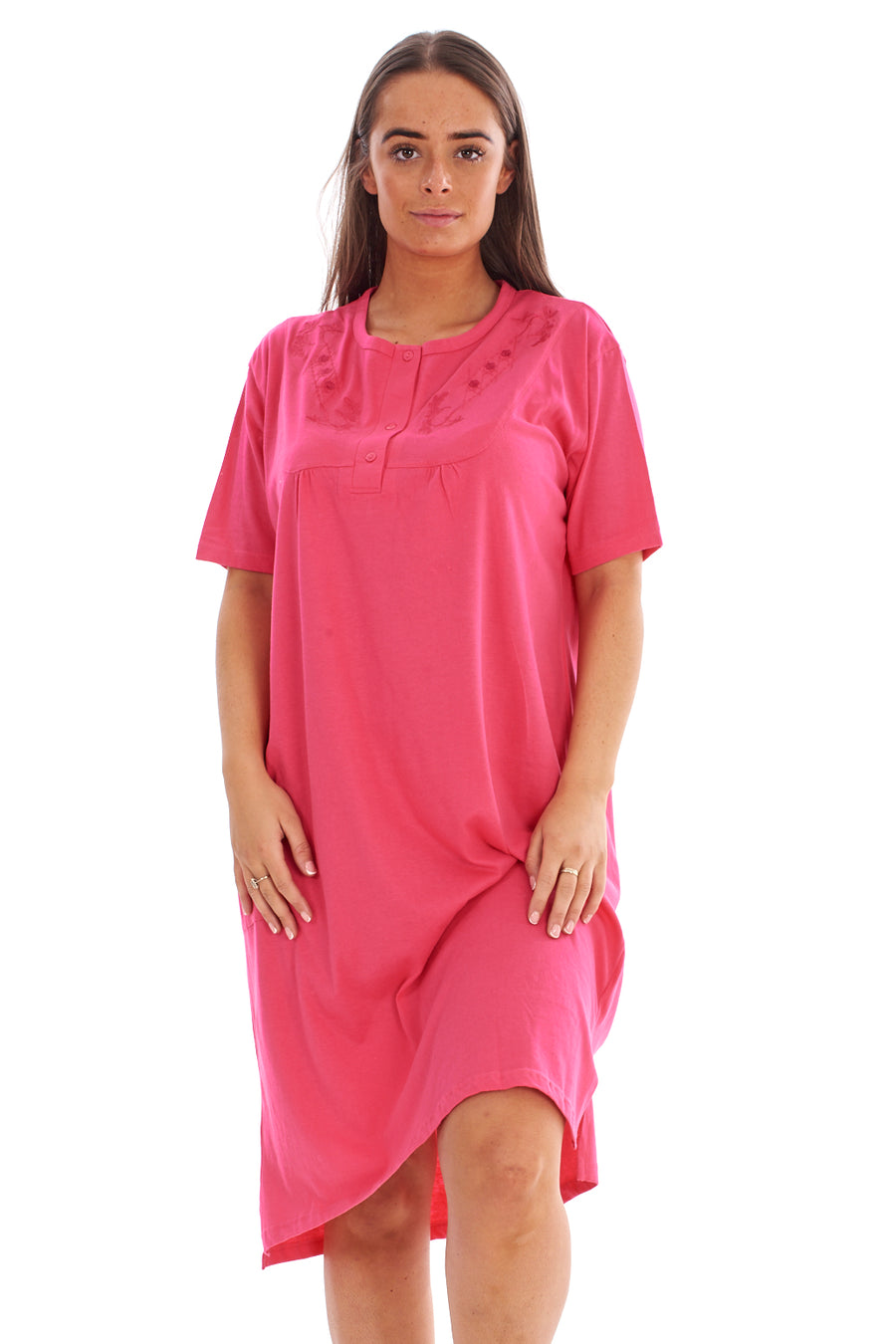 Jersey Cotton Embroidered Nightdress