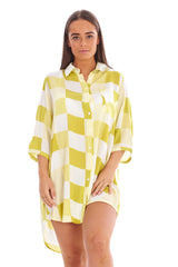 Women's Button Up Nightshirt Cotton