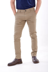 Mens Slim Fit Cotton Chinos Trousers