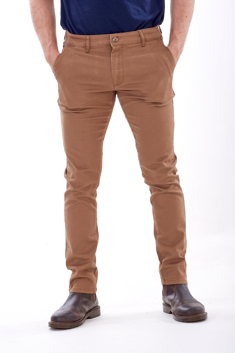 Mens Slim Fit Cotton Chinos Trousers
