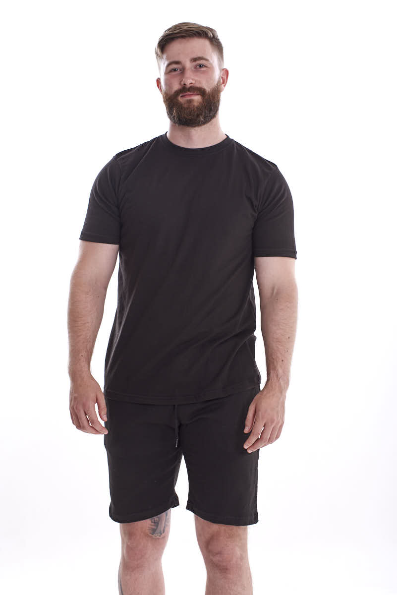 Mens Nightwear Set T Shirt and Shorts Two Piece Pyjamas Summer Sleep Lounge Wear