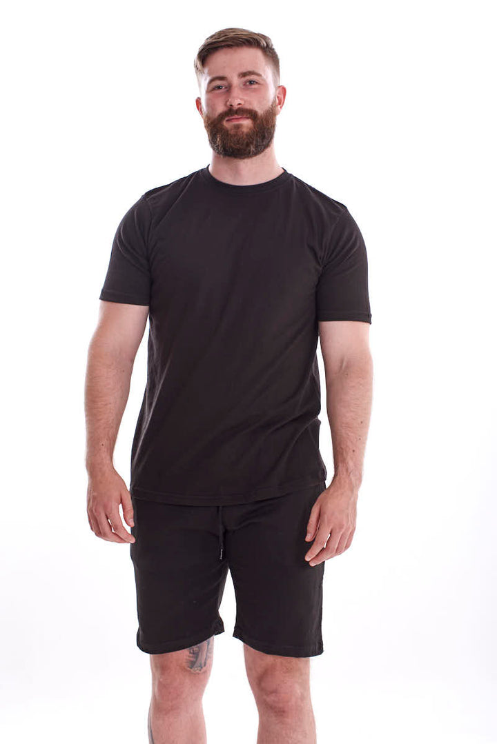 Mens Nightwear Set T Shirt and Shorts Two Piece Pyjamas Summer Sleep Lounge Wear