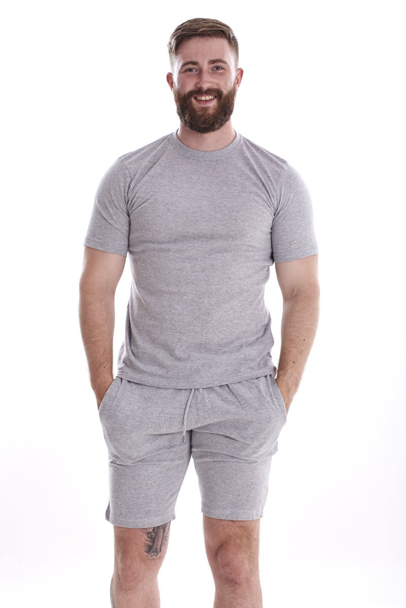 Mens Nightwear Set T Shirt and Shorts Two Piece Pyjamas Summer Sleep Lounge Wear