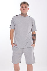 Mens Short Sleeve Pyjama Set T Shirt & Shorts Sleepwear Summer Nightwear