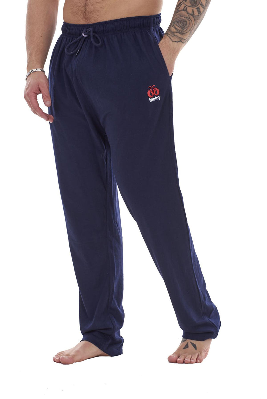 Men Plain Pyjamas 2 Pack Cotton Jersey Lounge Pants
