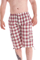 Men's Knee Length Cotton Shorts Check