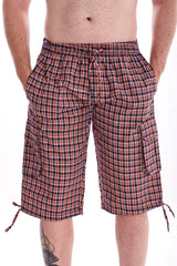 Men's Knee Length Cotton Shorts Check