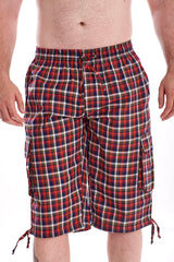 Men's Knee Length Cotton Shorts Check