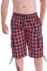 Men's Knee Length Cotton Shorts Check