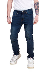 Mens Slim Fit Stretch Jeans Zip Fly