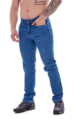 Mens Slim Fit Stretch Denim Jeans Skinny Straight Leg Trousers Pants New