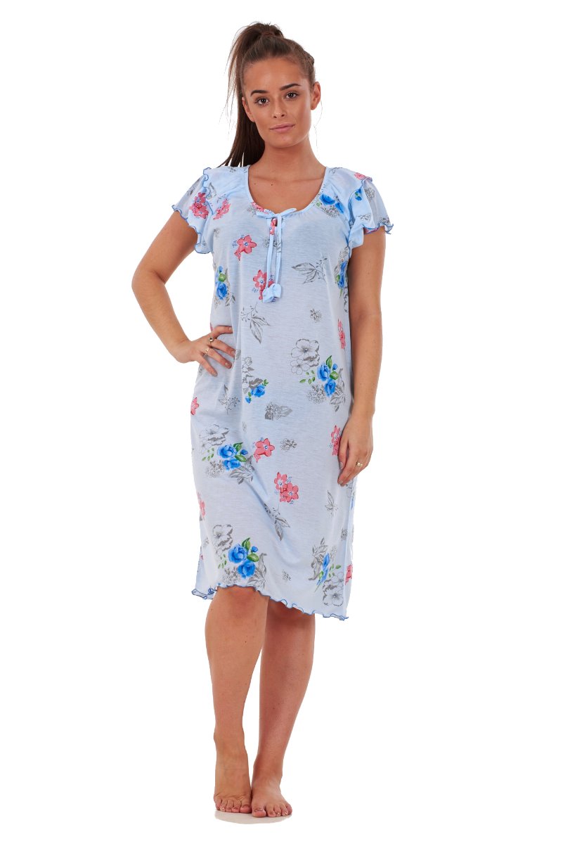 Cap Sleeve Cotton Nightgown Peach