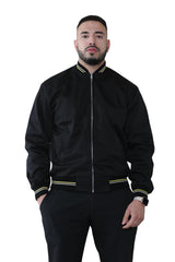 Mens Classic Polycotton Bomber Jacket with Pockets