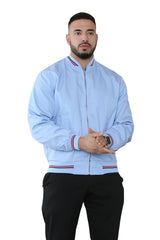 Mens Classic Polycotton Bomber Jacket with Pockets