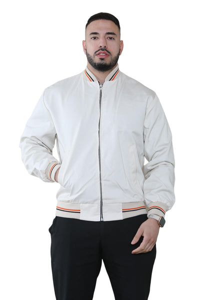 Mens Classic Polycotton Bomber Jacket with Pockets