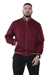 Mens Classic Polycotton Bomber Jacket with Pockets