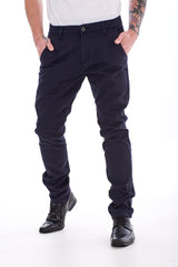 Mens Black Slim Fit Chino Trousers Stretch Cotton Smart Casual Work Pants 30–40 Waist