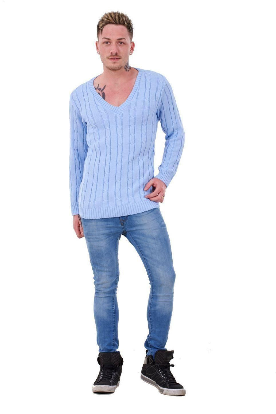 Mens Acrylic V Neck Sweater Winter